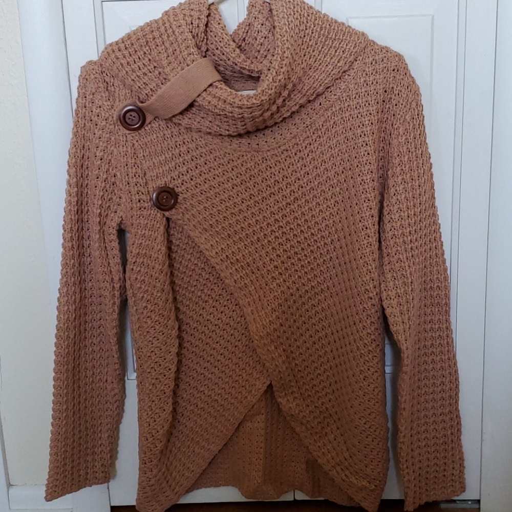 Mauve Cowl Neck Sweater